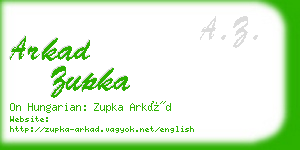arkad zupka business card